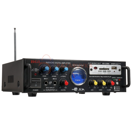АУДИО УСИЛВАТЕЛ UKC AV-339B – КАРАОКЕ, USB, SD, MP3, FM, BLUETOOTH