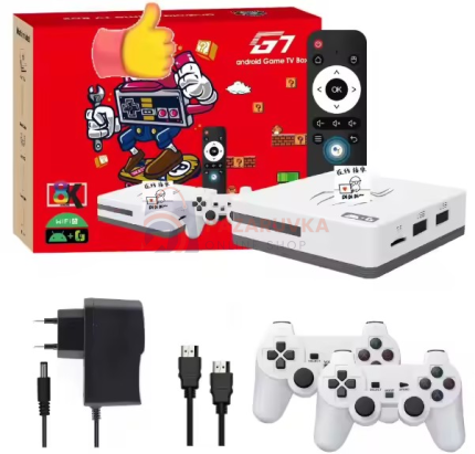 GAME BOX 8K ULTRA HD ANDROID TV + РЕТРО КОНЗОЛА С 25 000+ ИГРИ И 2 БЕЗЖИЧНИ КОНТРОЛЕРА