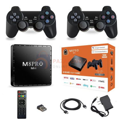 M8 PRO MINI TV GAME BOX 4K HDMI 2.4G – БЕЗЖИЧНА КОНЗОЛА С НАД 32 000 ИГРИ