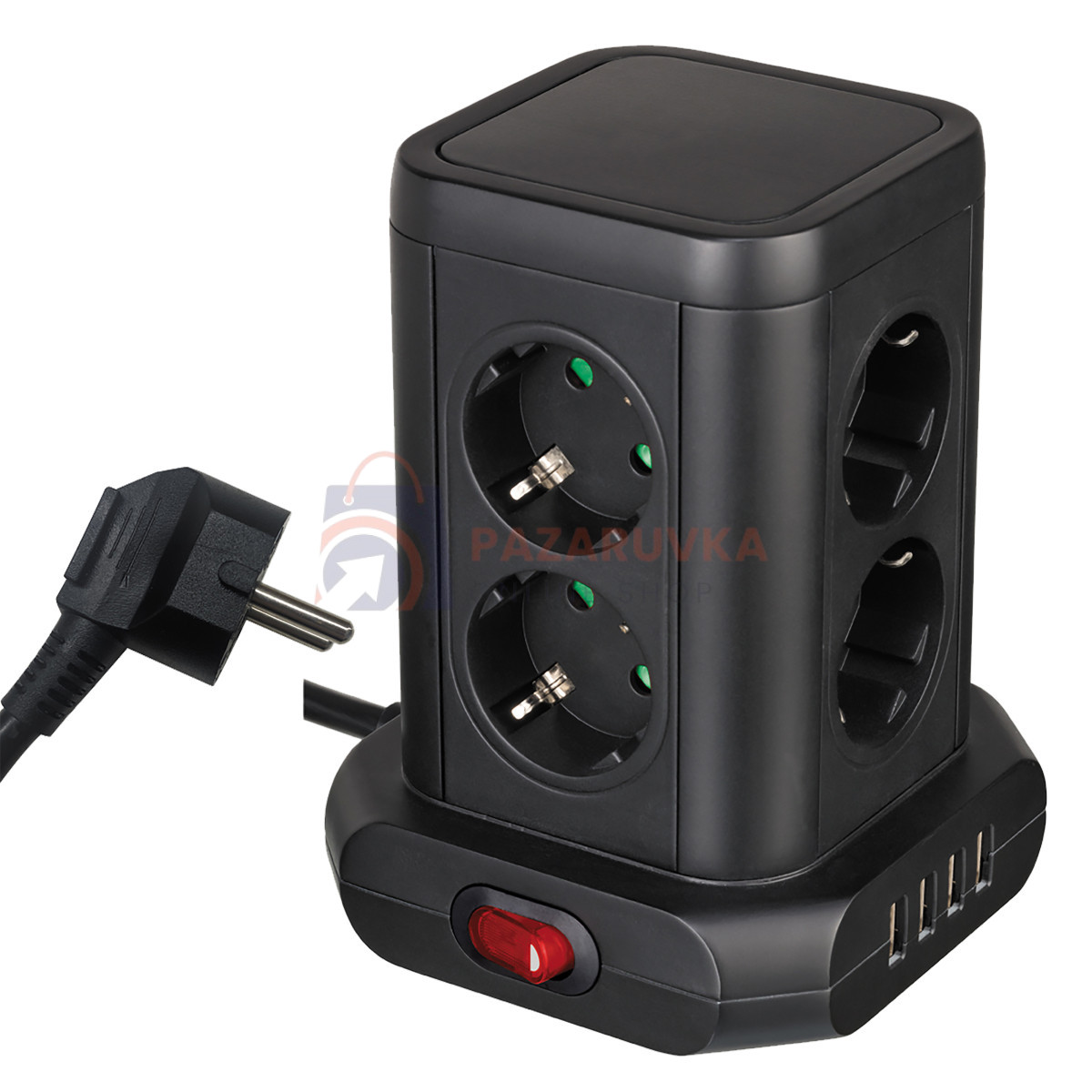 razklonitel-tip-kula-konekto-kn41091-8-gnezda-4-usb-3500w-cheren