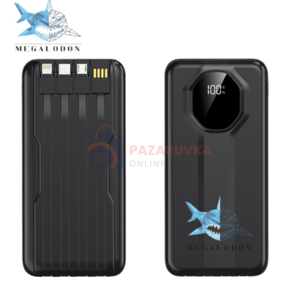 ВЪНШНА БАТЕРИЯ MEGALODON – 22 000 mAh – ЧЕРЕН