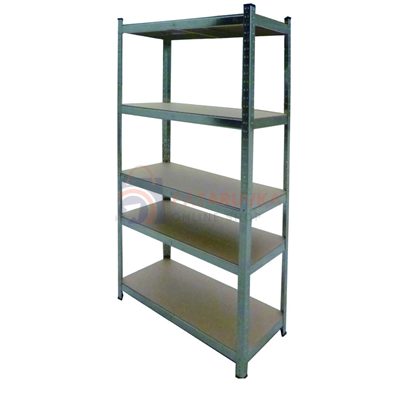МЕТАЛЕН СТЕЛАЖ 180×90×40 СМ – 5 РАФТА, 875 КГ КАПАЦИТЕТ, БЕЗБОЛТОВ МОНТАЖ