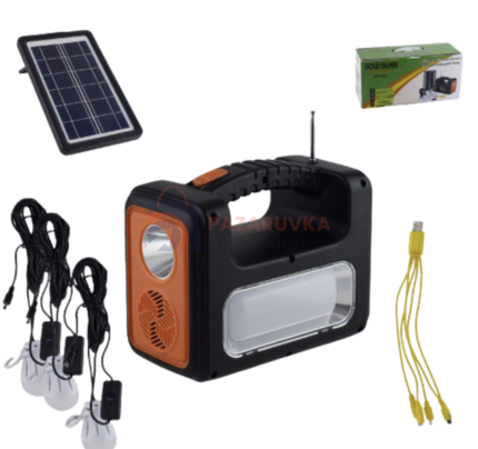 СОЛАРНА СИСТЕМА DAT AT-9011B – ОСВЕТЛЕНИЕ, POWERBANK И МУЛТИМЕДИЯ
