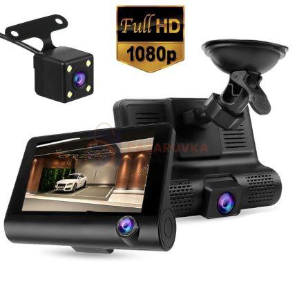 ВИДЕОРЕГИСТРАТОР С 3 КАМЕРИ FULL HD – 360° НАБЛЮДЕНИЕ И ПЪЛНА ЗАЩИТА