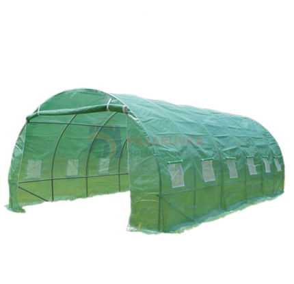 ОРАНЖЕРИЯ ТУНЕЛНА 6×3×2 М – UV ПОКРИТИЕ 140 g/m² И ЗДРАВА КОНСТРУКЦИЯ